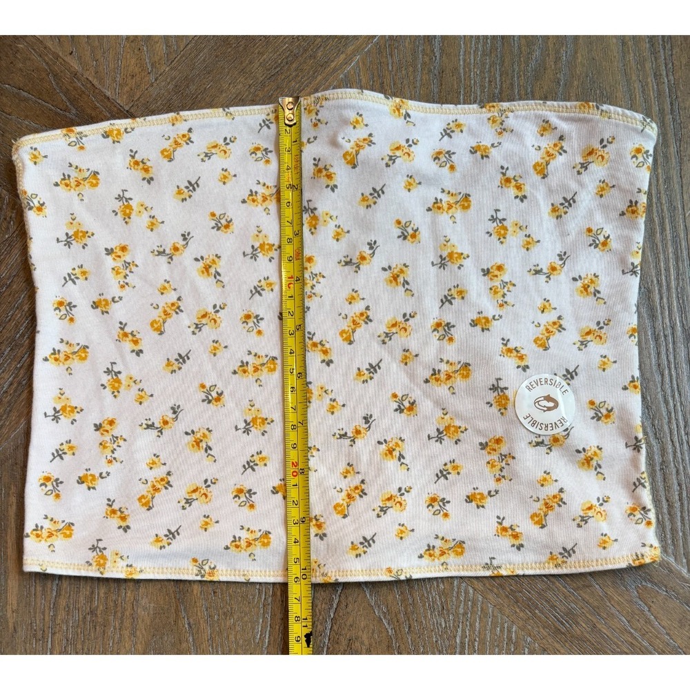 Hollister Reversible Tube Top Floral Ditsy Yellow White Strapless Crop M NWOT - Picture 4 of 6